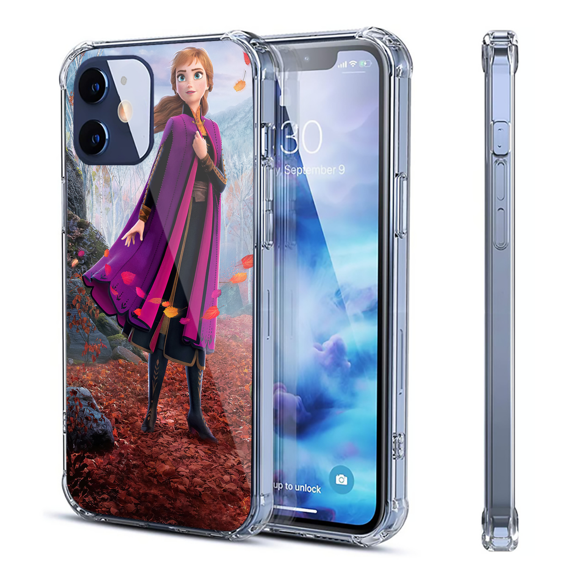 （画像用） アナと雪の女王 アンナ エルサ Frozen Anna Elsa 【iPhone 12シリーズ対応】透明スマホケース（クリアソフトケース）